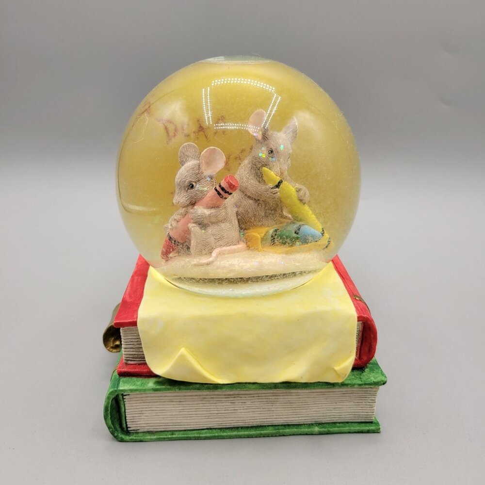 Charming Tails Letter To Santa Snow Globe Musical Glitter Silvestri